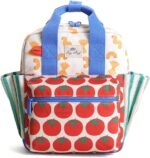 Itzy Ritzy Toddler Backpack - Daycare Bag - Features Adjustable Shoulder Straps, 2 Side Pockets & Spacious Interior with Wipeable Fabric Lining & Name Label, Pasta