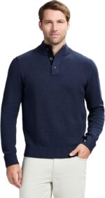 Izod Men's Button Mock Sweater