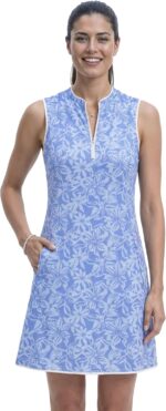 Izod Women's Quarter Zip Sleeveless Athletic Dress