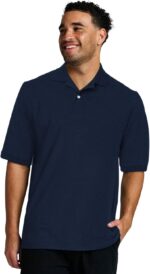 Jerzees Men's Dri Power Cotton Blend Polo Shirts, Moisture Wicking for All Day Comfort, Short or Long Sleeve