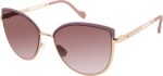 Jessica Simpson Women's Flush Lens, Metal, Chic, Refined Metal, Elegant Cat Eye Sunglasses with UV400 Protection