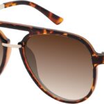 Jessica Simpson Women's Metal Aviator Pilot Sunglasses