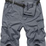 Jessie Kidden Mens Outdoor Casual Expandable Waist Lightweight Water Resistant Quick Dry Fishing Hiking Shorts