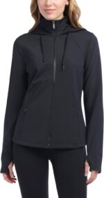 Jockey Women's After Class Fleece Lined Full Zip Hooded Yoga Jacket