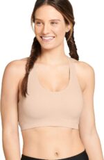 Jockey womens Mid Impact Removable Cup Seamless Sports Bra