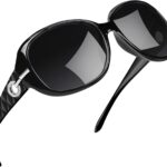 Joopin Big Womens Sunglasses Polarized Trendy Sun Glasses Large Rectangle UV Protection Rhinestone Sunnies