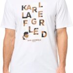 KARL LAGERFELD Men's Crewneck Short Sleeve Graphic Design Relaxed Fit T-Shirt