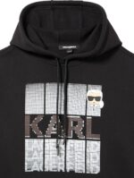 KARL LAGERFELD Men's Hooded Long Sleeve Karl Logo Graphic Design Sweatshirt - Image 2