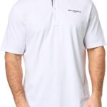 KARL LAGERFELD Men's Short Sleeve Straight Collar Regular Fit Karl Chest Logo Polo