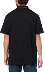 KARL LAGERFELD Men's Woven Short Sleeve Color Contrasting Chest Pocket Shirt - Image 2