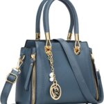 KKXIU Stylish Women Satchel Purses and Handbags Vegan Leather Top Handle Shoulder Crossbody Bag