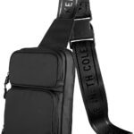 Kenneth Cole REACTION Ryder Coated Polyester Tech Crossbody Bag, Black