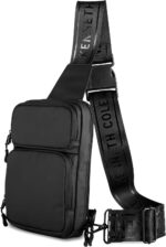 Kenneth Cole REACTION Ryder Coated Polyester Tech Crossbody Bag, Black