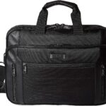 Kenneth Cole Reaction Keystone 1680d Polyester Dual Compartment 17" Laptop Business Portfolio, Black
