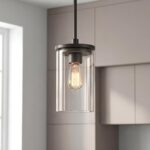 Kichler Crosby Mini Pendant Light Fixture, 1-Light Contemporary Kitchen Pendant with Clear Glass in Olde Bronze for Kitchen Island or Sink, (10.75" x 6"), 43996OZ - Image 2