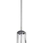 Kichler Everly Single Light Bell Pendant Light Fixture with Clear Glass in Chrome, Hanging Pendant Light for Kitchen Island or Dining Room (13.75" x 20.25"), 42046CH