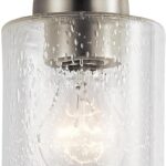 Kichler Winslow 7.5" Mini Kitchen Pendant with Clear Seeded Glass in Brushed Nickel, (7.5" H x 4.25" W), 44032NI