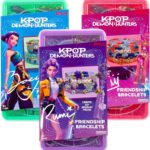 Kpop Demon Hunters™ Friendship Bracelet Kit, 3-Pack, Rumi, Mira & Zoey Bracelet Making Kits, Beads for Jewelry Making, Kpop Charms & Travel-Friendly Bead Case, Official K Pop Demon Hunters Merch