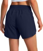 Ksmien Women's 5"/ 7" Athletic Running Shorts Quick Dry Lightweight Workout Gym Shorts with Zipper Pockets UPF 50+ - Image 2