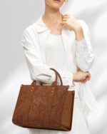 LOVEVOOK Purse for Women Leather Tote Bag Purse and Handbags, Satchel Shoulder Crossbody Top Handle Bags with Zipper - Image 2