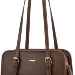 LOVEVOOK Swing Zip Shoulder Bag, Small Purses for Women Trendy Handbags, Mini Vintage Hobo Clutch Leather Tote