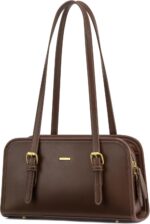 LOVEVOOK Swing Zip Shoulder Bag, Small Purses for Women Trendy Handbags, Mini Vintage Hobo Clutch Leather Tote