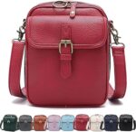 Leather Crossbody Bag for Women,Anti-Theft Messenger Bag with Large Capacity,Built-in Purse Card Slots Shoulder Sling Bag