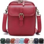 Leather Crossbody Bag for Women,Anti-Theft Messenger Bag with Large Capacity,Built-in Purse Card Slots Shoulder Sling Bag