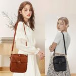 Leather Crossbody Bag for Women,Anti-Theft Messenger Bag with Large Capacity,Built-in Purse Card Slots Shoulder Sling Bag - Image 2