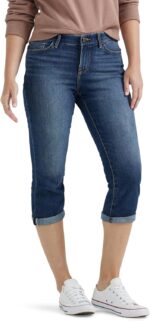 Lee Women's Flex Motion Regular Fit 5 Pocket Capri JeanJeans