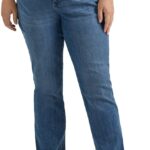 Lee Women's Plus Size Ultra Lux Comfort With Flex Motion Straight Leg Jeans