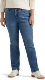 Lee Women's Plus Size Ultra Lux Comfort With Flex Motion Straight Leg Jeans