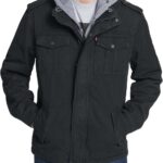 Levi's Men's Washed Cotton Hooded Military Jacket (Regular & Big & Tall Sizes)
