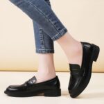 Loafers for Women Black Penny Loafer Business Casual Shoes Women's Loafers & Slip-Ons Ladies Flats Comfortable Dressy - Image 2