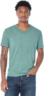 Lucky Brand Men's Venice Burnout V Neck Tee
