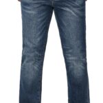 MZNBURAM Men's Stretch Regular Fit Straight-Leg Jeans - Cowboy Cotton Fashion Comfort Flex Waist Denim Pants