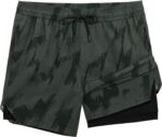 Men’s 5” Gym Running Shorts 2 in 1 Quick Dry Workout Athletic Shorts with Compression Liner Sports Shorts
