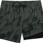 Men’s 5” Gym Running Shorts 2 in 1 Quick Dry Workout Athletic Shorts with Compression Liner Sports Shorts