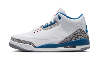 Men's Air Jordan 3 "True Blue" (SKU: IF4396-104). Photo via Nike.