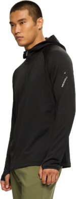 Merrell Men's Quarter Zip Active Hoodie, Long Sleeve Outdoor Pullover Hooded Jacket in S-XXL - Image 2
