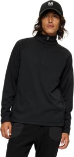 Merrell Men's Quarter Zip Active Pullover, Long Sleeve Athletic Outdoor Workout Jacket in S-XXL