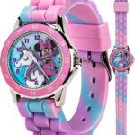 Minnie Mouse Time Teacher Watch for Girls - Analog Time Learning with Easy-to-Read Numbers and Comfortable Silicone Band