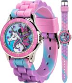 Minnie Mouse Time Teacher Watch for Girls - Analog Time Learning with Easy-to-Read Numbers and Comfortable Silicone Band