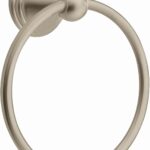 Moen Preston Collection Spot Resist Brushed Nickel 7-inch Bathroom Hand Towel Ring, Wall Mounted Hanger, DN8486BN
