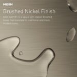 Moen Preston Collection Spot Resist Brushed Nickel 7-inch Bathroom Hand Towel Ring, Wall Mounted Hanger, DN8486BN - Image 2