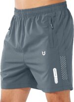 NORTHYARD Men's Athletic Running Shorts Gym Workout 7"/9"/5" Quick Dry Lightweight Sports Basketball Tennis 3 Zipper Pockets