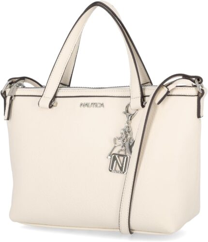 Nautica Mariner Women’s Satchel Handbag with Crossbody Strap, Top Handle Hobo Purse Everyday Shoulder Bag