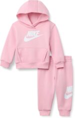 Nike Baby Sportswear Club Fleece Pullover Hoodie and Joggers 2-Piece Outfit Set (Large Swoosh Logo)