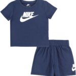 Nike Baby Sportswear Club T-Shirt and Shorts 2-Piece Outfit Set (Large Swoosh Logo)