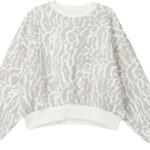 Nike Kids' Sportswear Club Fleece Boxy Printed Crewneck Sweatshirt (Little Kid/Big Kid)